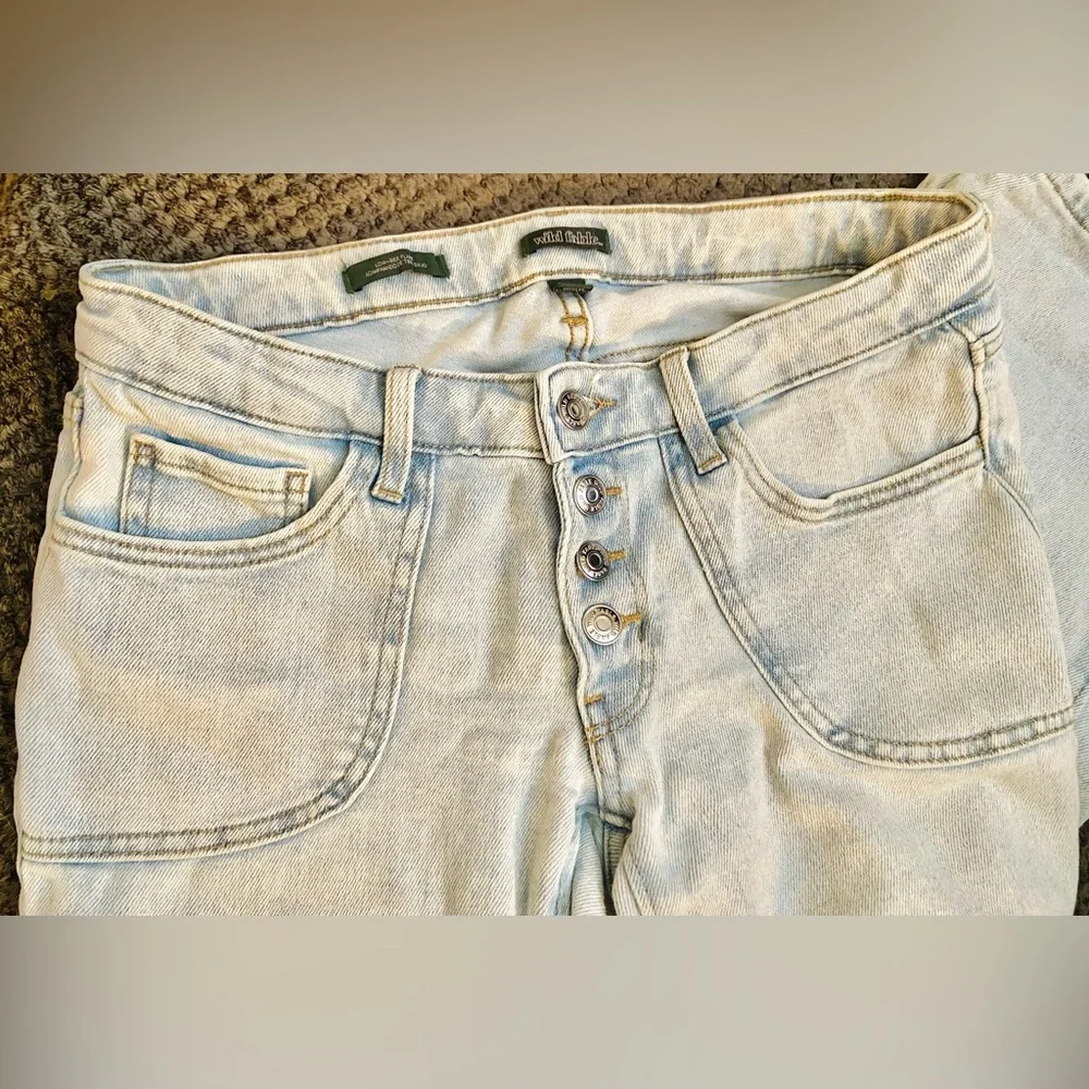 Women’s Wild Fable Light Blue Low Rise Flare Jeans - Picture 2 of 5
